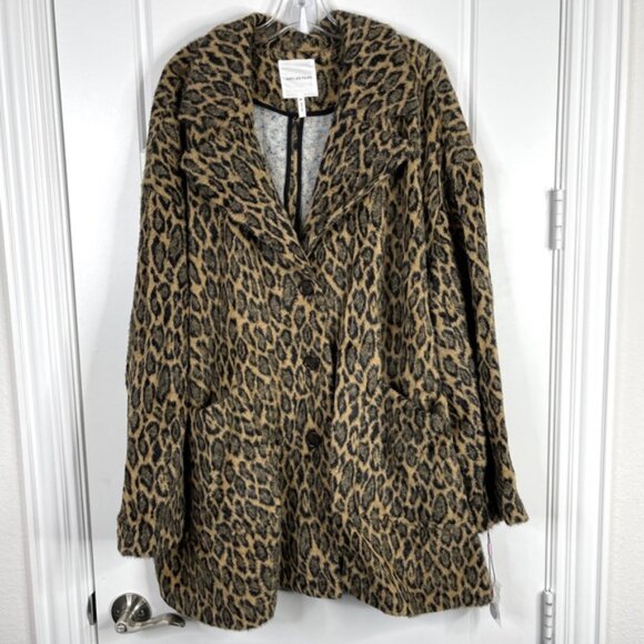 AVEC LES FILLES Soft Swing Car Coat NEW SIze 3X Leopard Animal Print - Picture 1 of 10
